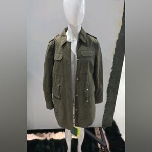 Men's Military Style Field Jacket in Olive